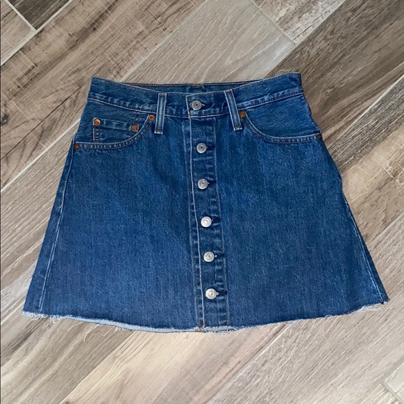 Levi's Dresses & Skirts - Super cute! Medium Blue Levi Jean Skirt sz 25